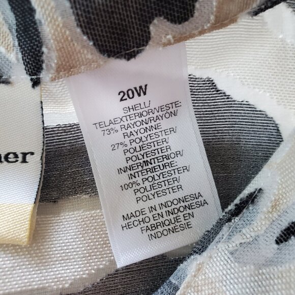 Alfred Dunner Tiger Print Button Up Collard Blouse 20W - Picture 10 of 14